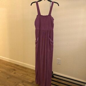 Purple jumpsuit by Anthropologie